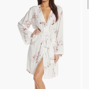 White floral robe